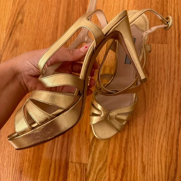 Prada Gold Heels - Picture 5 of 5